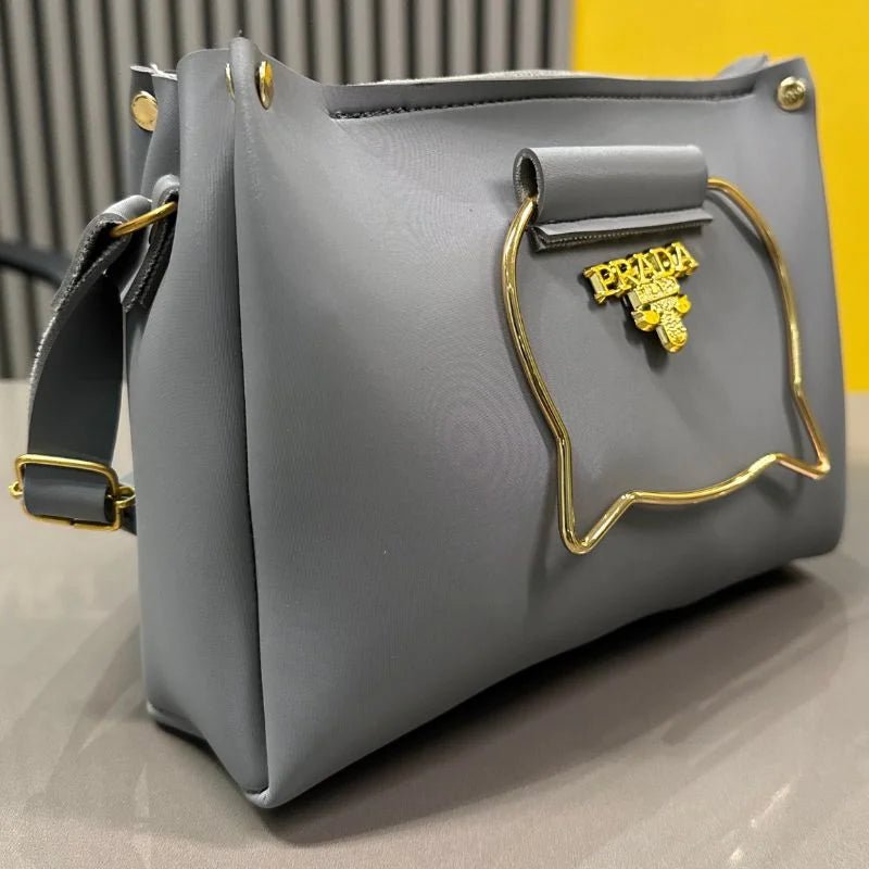 Gray Elegant Cat Handle Handbag for Girls & Ladies | Crossbody Shoulder Bag - Ashcart