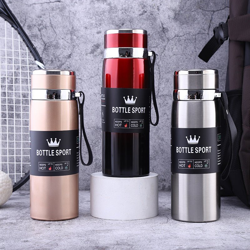 1000ml Slim Stainless Steel Water Bottle | Insulated Travel Flask - Ashcart