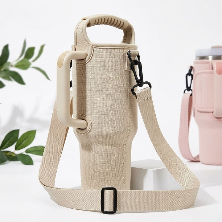 40oz Tumbler Water Bottle Carrier Bag - Protective Pouch with Shoulder Strap
