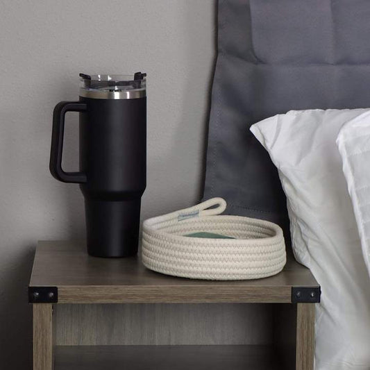 40oz Insulated Stainless Steel Tumbler with Handle | 1200ML Black Travel Mug - Ashcart