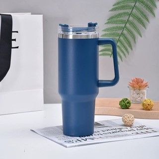 40oz Insulated Stainless Steel Tumbler with Handle and Straw - Ashcart