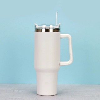 40oz Insulated Stainless Steel Tumbler with Handle and Straw - Ashcart