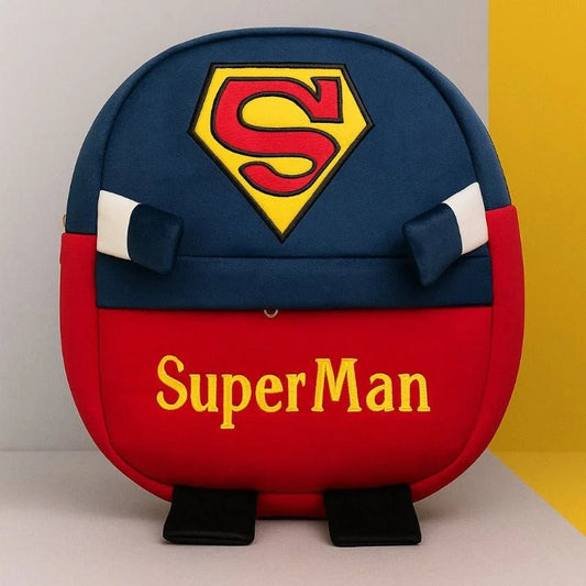 Cute Plush Superman Character Backpack for Kids | Stuffed Toy School Bag - Ashcart