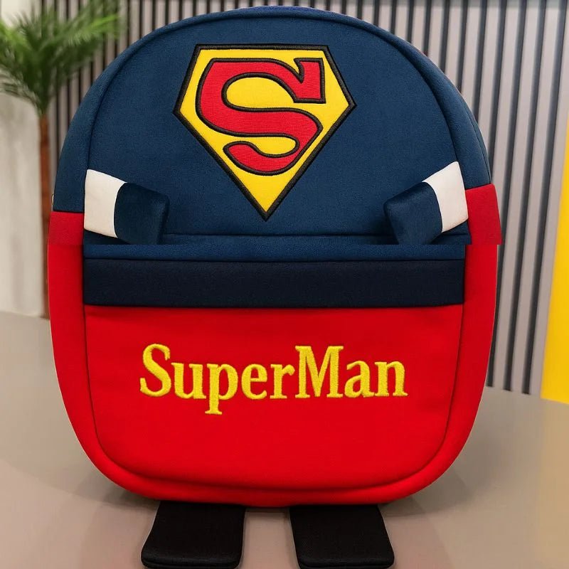 Cute Plush Superman Character Backpack for Kids | Stuffed Toy School Bag - Ashcart