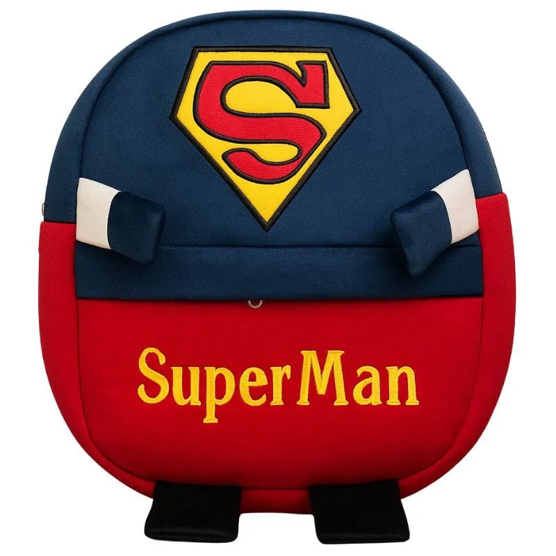 Cute Plush Superman Character Backpack for Kids | Stuffed Toy School Bag - Ashcart