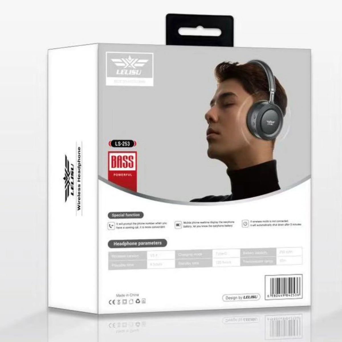 Lelisu LS-253 Wireless Headphones | Over-Ear Bluetooth Headset with Type-C - Ashcart
