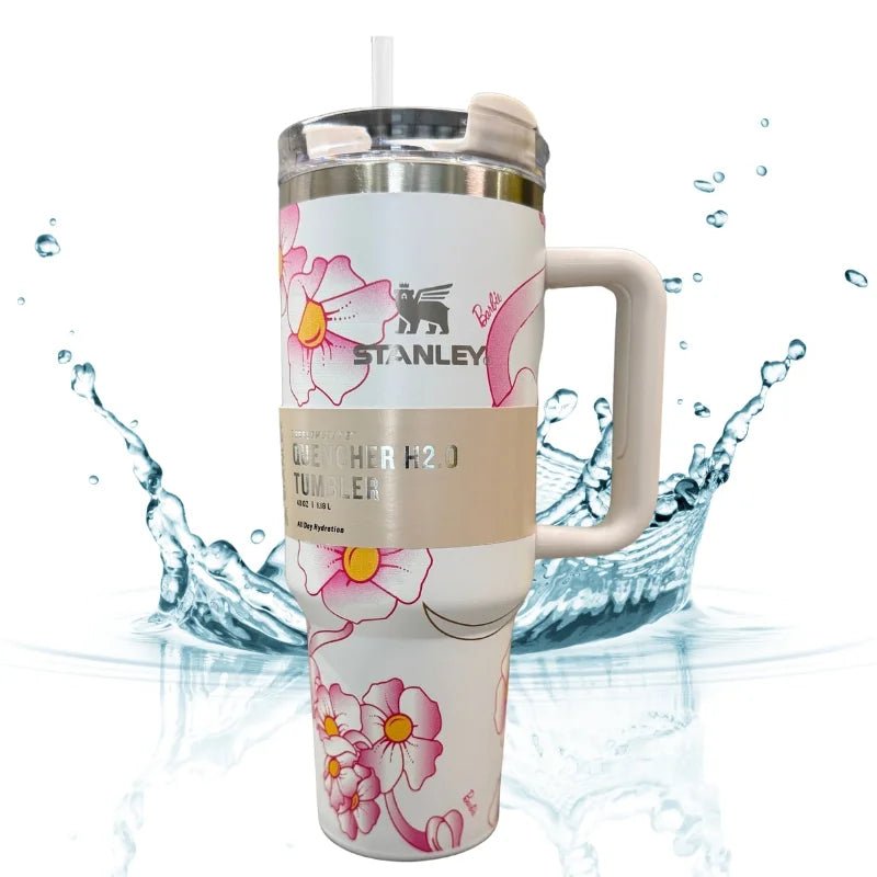 Limited Edition 1.18L Barbie Stanley H2.0 Tumbler | White Insulated Quencher - Ashcart