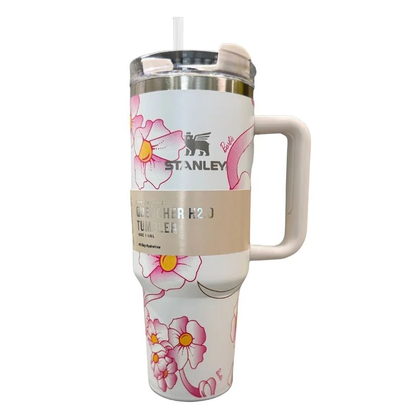 Limited Edition 1.18L Barbie Stanley H2.0 Tumbler | White Insulated Quencher - Ashcart