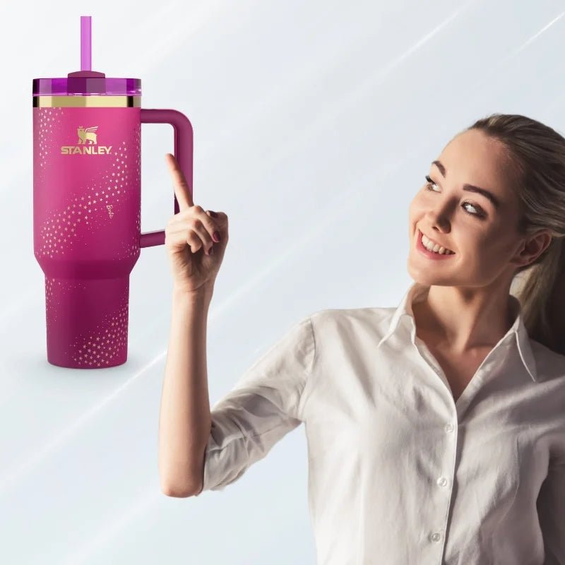 Limited Edition Star Pink Barbie Stanley H2.0 Tumbler | 1.18L Quencher - Ashcart