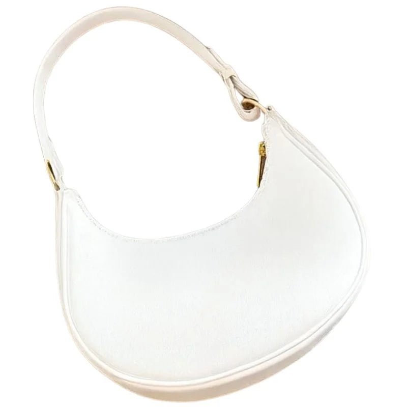 Luxury White Shoulder Bag for Women - Elegant Handbag with Long Strap - Ashcart