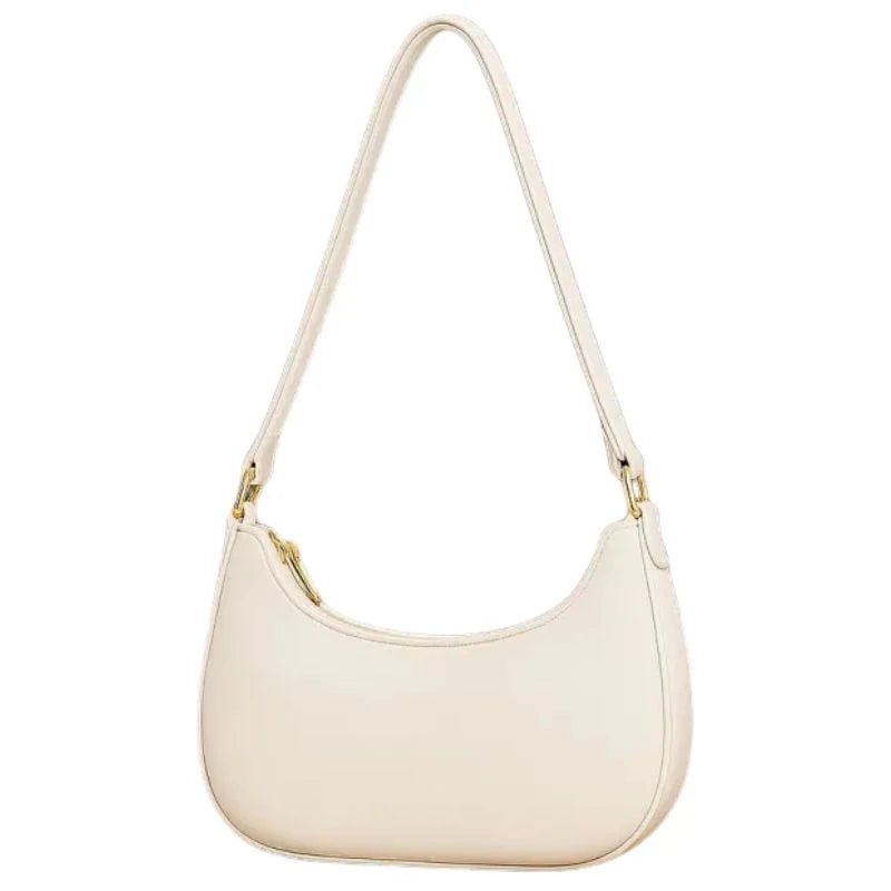 Luxury White Shoulder Bag for Women - Elegant Handbag with Long Strap - Ashcart