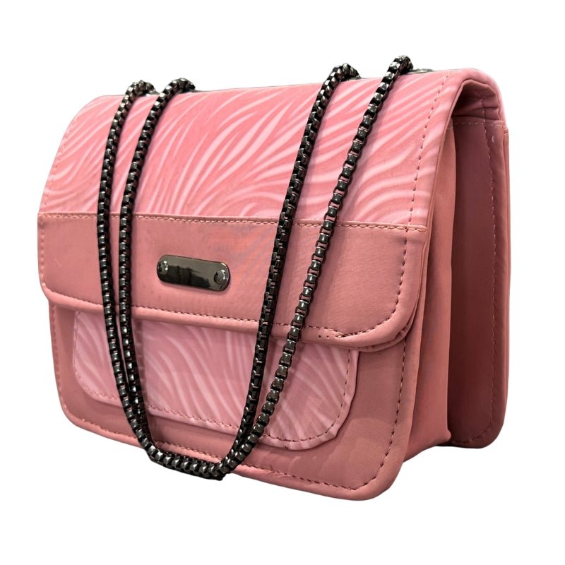 Luxury Women's Shoulder Bag in Pink Faux Leather | Elegant Crossbody Bag - Ashcart