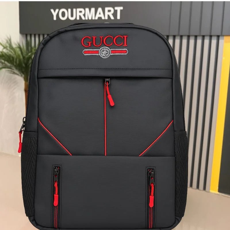 Multi-Functional Travel Backpack for Men & Women | Black & Red Business Daypack - Ashcart