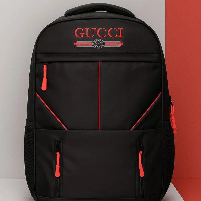 Multi-Functional Travel Backpack for Men & Women | Black & Red Business Daypack - Ashcart