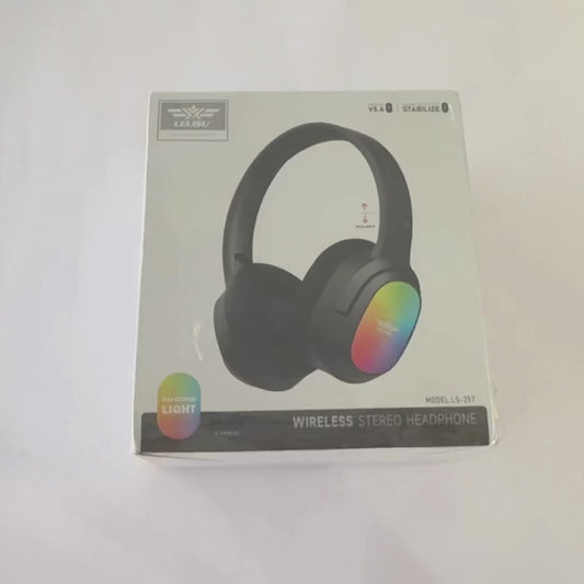 Lelisu LS-257 Stereo Headphones - Premium RGB LED Wireless Headset with Type-C