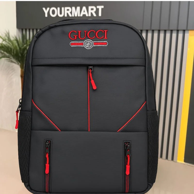 Multi-Functional Travel Backpack for Men & Women | Black & Red Business Daypack